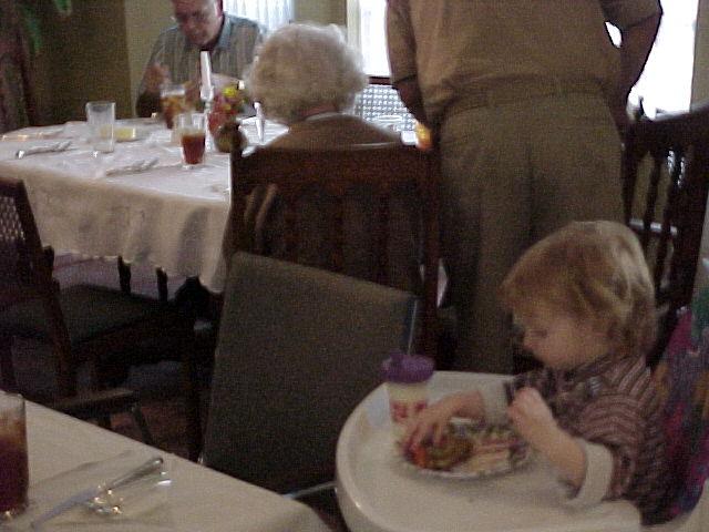 Nicole chowing down