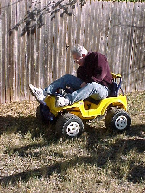 Grandpa goes for a spin