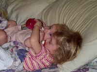 Jordan feeding Jada