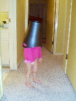 Jordan in the 'trashcan costume'