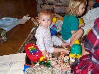 Jada with blocks and Dr Kit