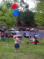 Arianna REALLY likes balloons