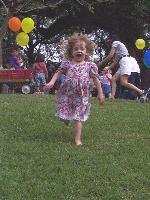 running down the hill