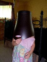 Jordan in the trash can costume again