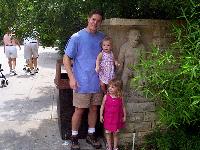 Papa and monkey girls