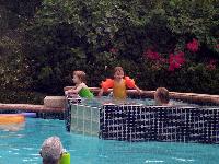 Nicole, Jordan, and Craig in the spa