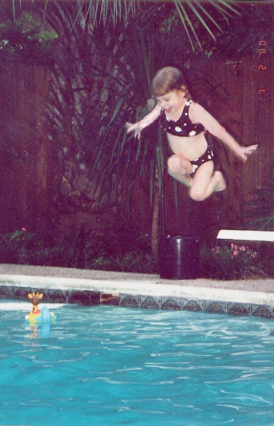 Grandma D doctored this photo to remove the Water Wings