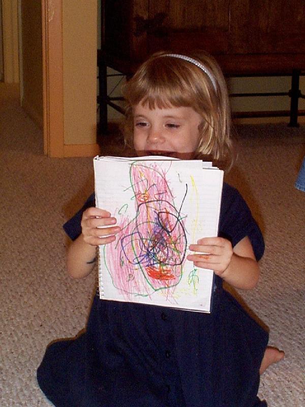Jordan drew a picture for Uncle Scott's birthday