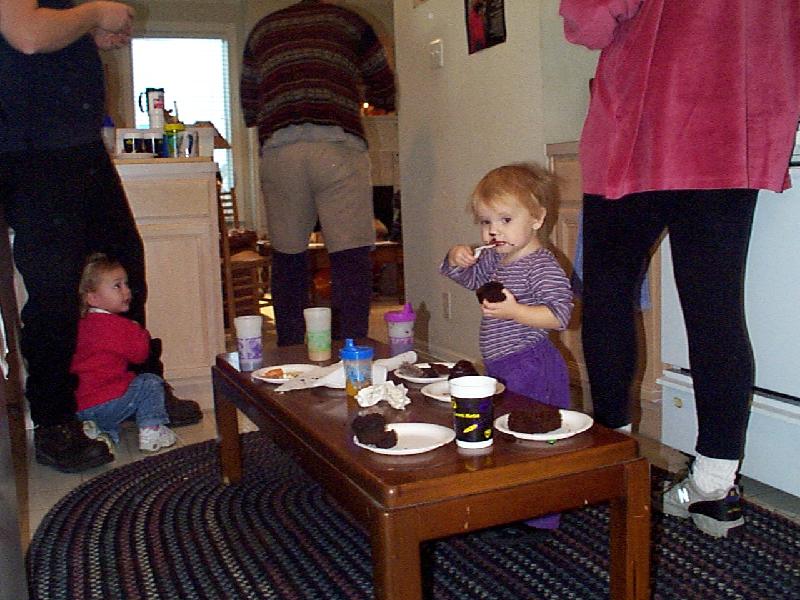 Jada stuck around after everyone else went to open presents