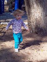 running and playing