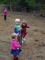 Jordan and Mason jumping with joy