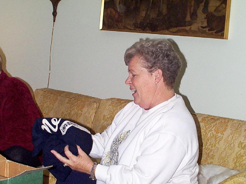 Grandma gets an NYU sweatshirt