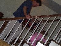 CLIMBING the stairs