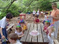 Birthday cake outside