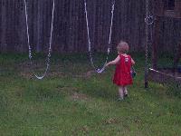 Easter Egg Hunting in the backyard
