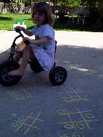 Jordan and Papa played some tic tac toe