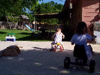 Jada on the tyke bike