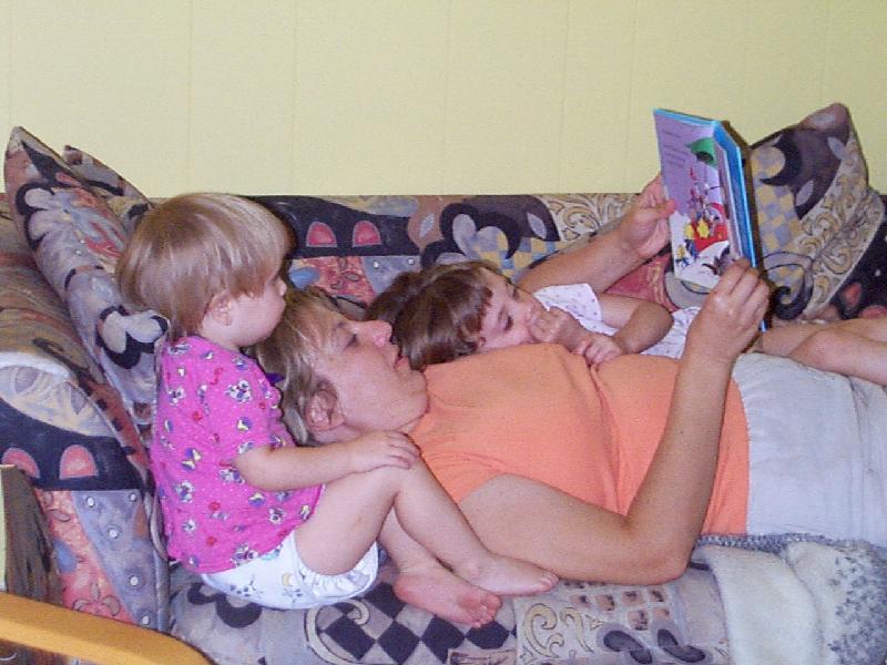 Mama reading stories