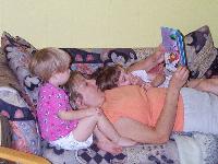 Mama reading stories