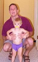 Jada with undies, and Papa's new haircut
