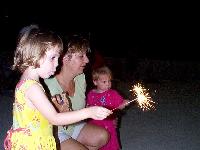 Jada got her first sparkler, too!