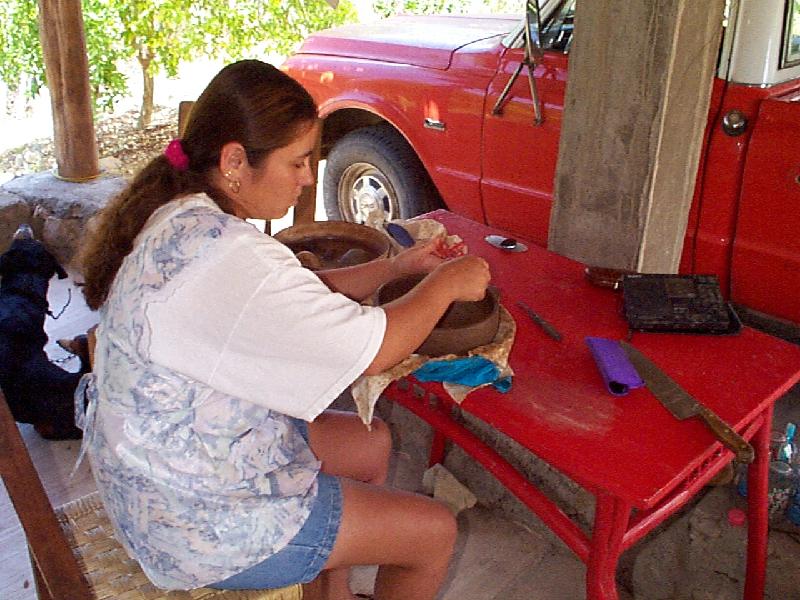 and she teaches the local women to make it as well - this is Celia