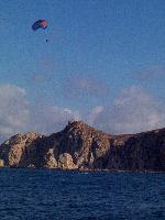Sunset cruise, and a parasailer