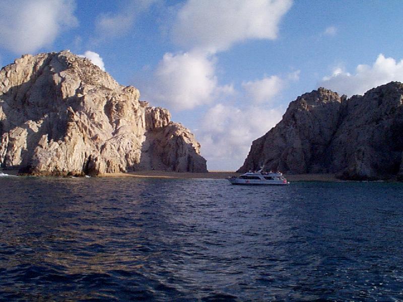 Boat in front of the beach