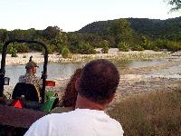 going into the Frio River