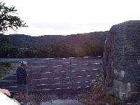 the old front entrance to the park, built by the CCC, circa 1930