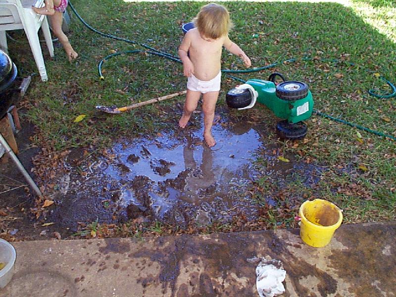 we made a mud pit!