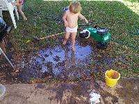 we made a mud pit!
