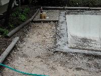Grandma and Grandpa Donie getting their pool remodeled - Removed Deck