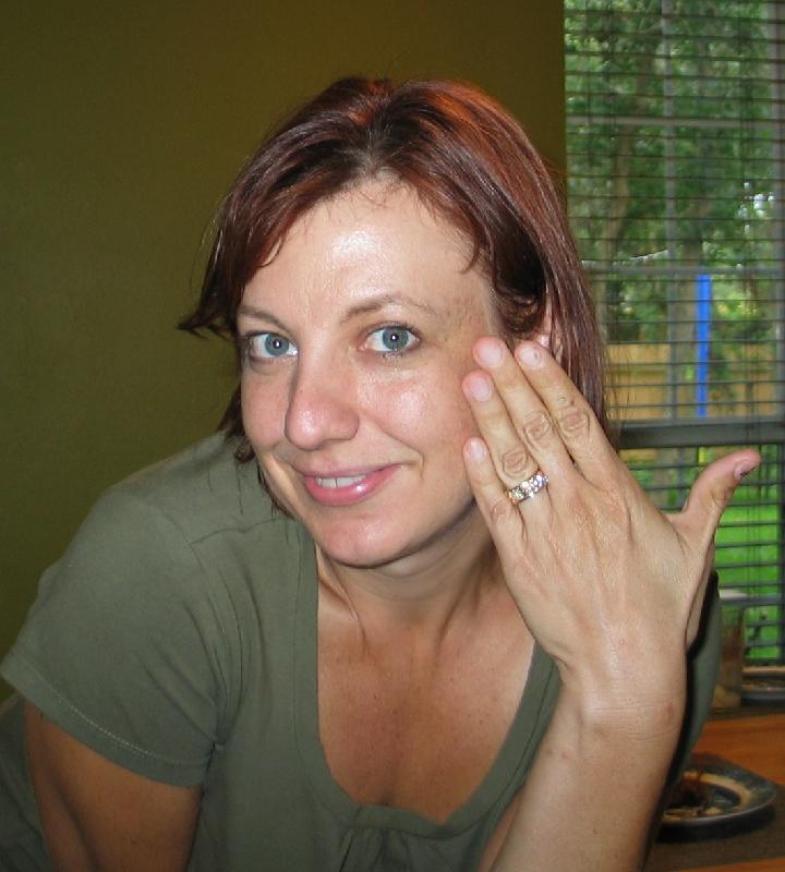 A new ring I had made for Julie, for our 15th anniversary.  
