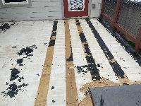 The original deck had window seal under each sleeper for additional protection of the membrane. 