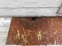 Detail of second water damaged area 