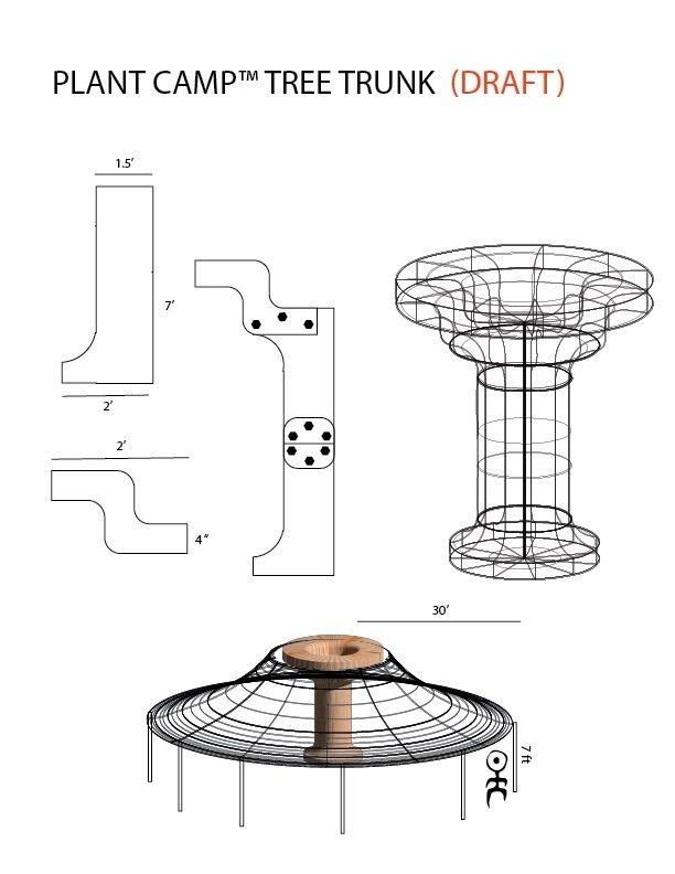 Christiano's initial design for shade structure support<br/><br/>