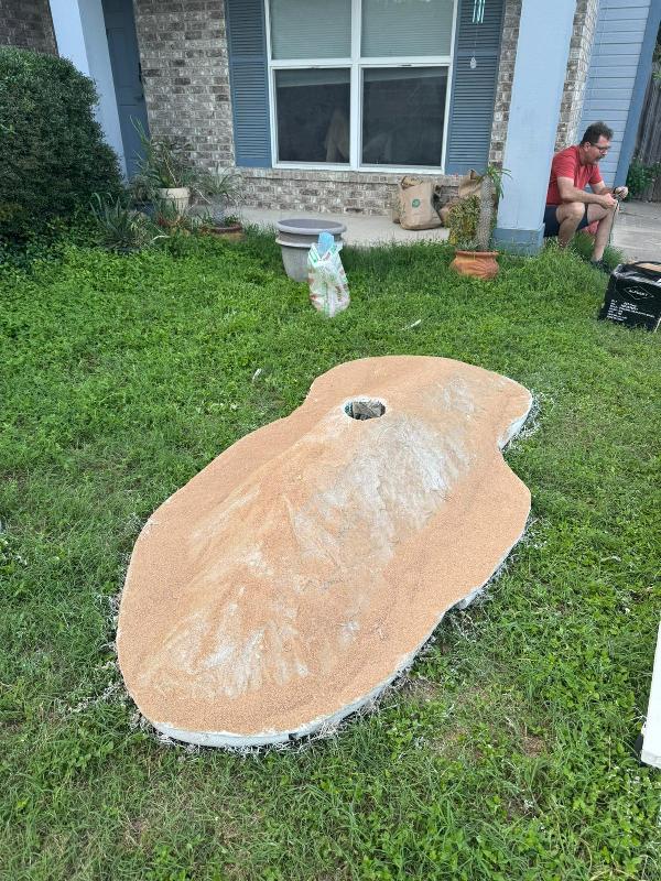 Floating island with sand