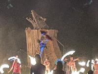 Fire spinners with the effigy  