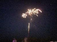 Fireworks show before the burn 