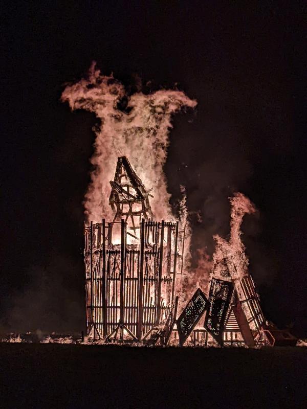 Up in flames! 