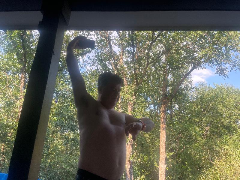 George demonstrating the use of Apple Watch as remote camera viewer 