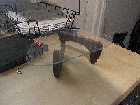 Rough cut - still too thick, lots of sanding and shaping and glass edge polishing to do. 