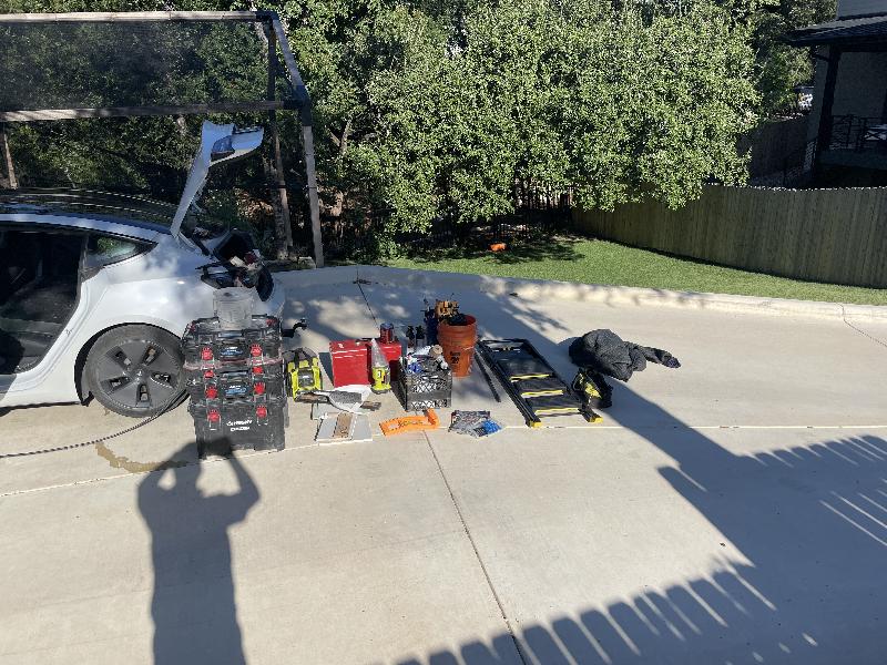 All the tools taken out of my car 