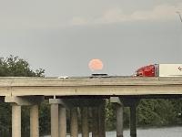 Moonrise over the freeway
