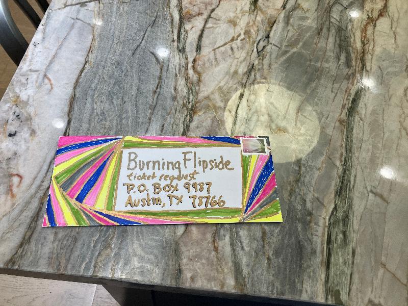 This year's Flipside ticket request 