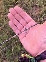 Look at the fake barbed wire made from yarn and painted to look like barbed wire! 