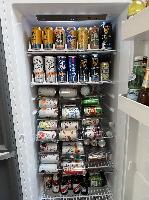Beverage fridge ready for everyone. Lots of NA options. 