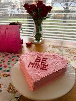 I made a heart shaped cake 