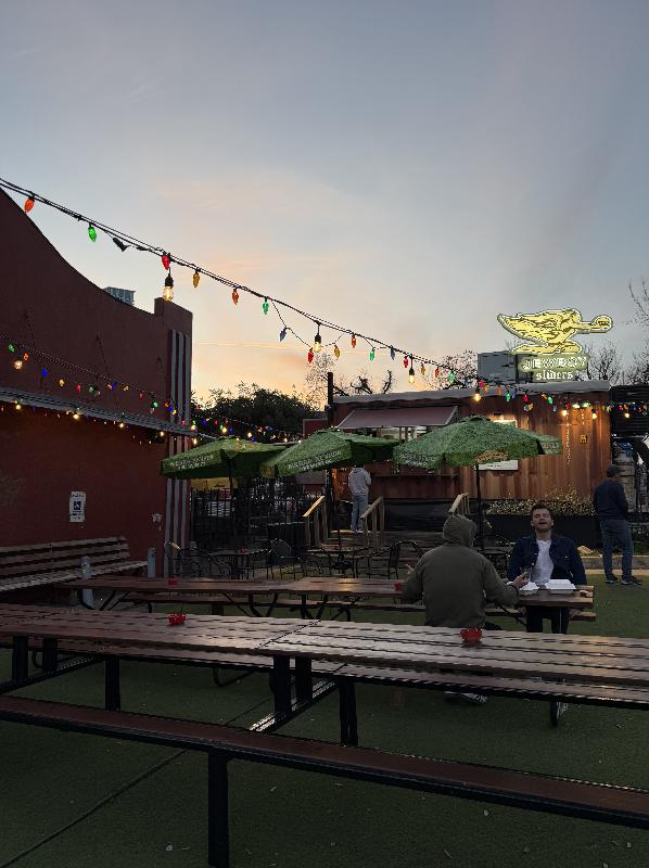 Lovely sunset while eating sliders 